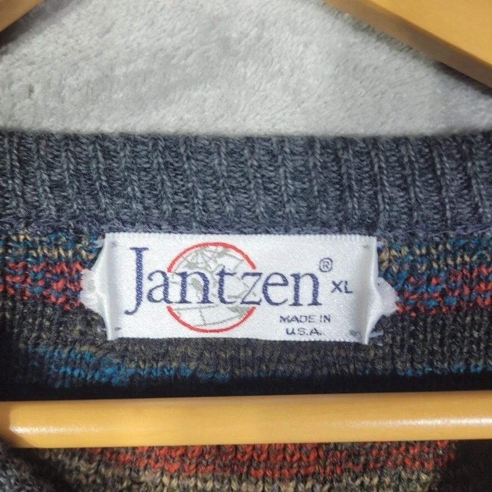Vintage Jantzen Sweater Mens XL Pullover Cosby Style Grandpacore